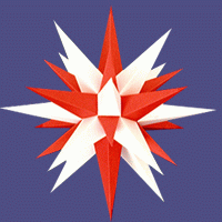 Herrnhuter Stern fürs Fenster rot-weiss 13 cm Herrnhuter Stern fürs Fenster rot-weiss 13 cm