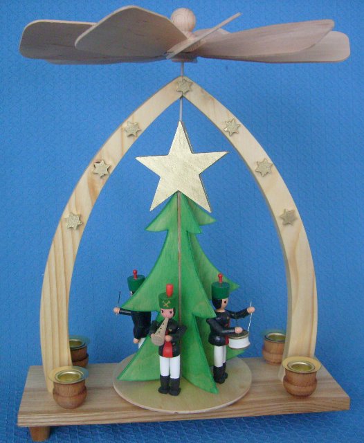 Tischpyramide mit 4 Bergmänner - Restbestand 1 Stück Tischpyramide mit 4 Bergmänner - Restbestand 1 Stück