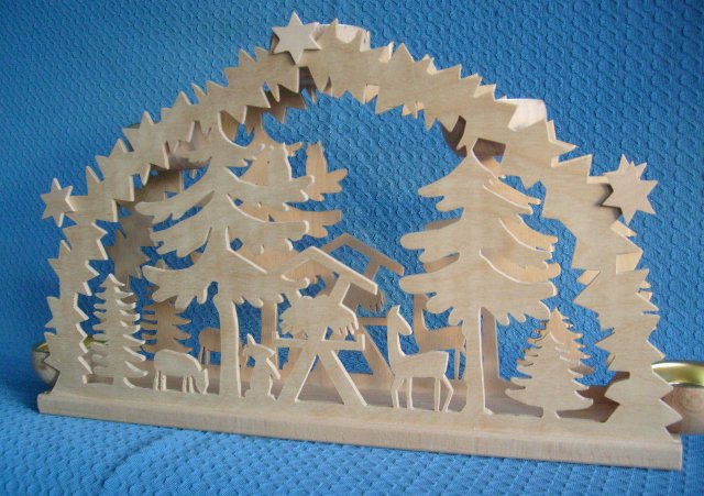 Teelichtschwibbogen Wald - vorrätig 3 Stück Teelichtschwibbogen Wald - vorrätig 3 Stück