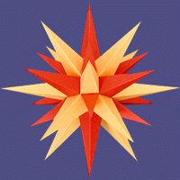 Herrnhuter Stern fürs Fenster rot-gelb 13 cm Herrnhuter Stern fürs Fenster rot-gelb 13 cm