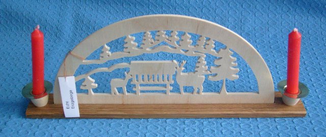 Mini-Schwibbogen Wildfütterung - vorrätig: 1 Stück Mini-Schwibbogen Wildfütterung - vorrätig: 1 Stück