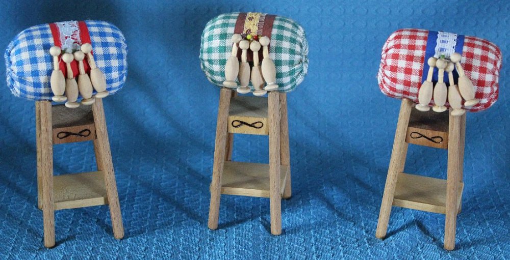 Mini - Klöppelsack als Nadelkissen - Restbestand 10 Stück