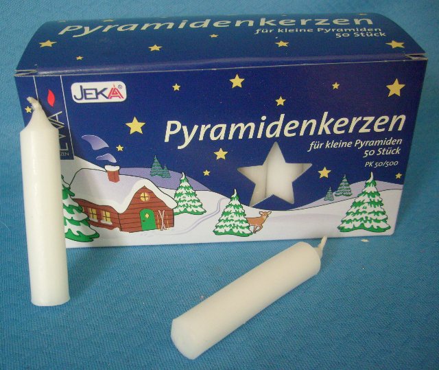 Pyramidenkerzen weiß -vorrätig 5 Packungen