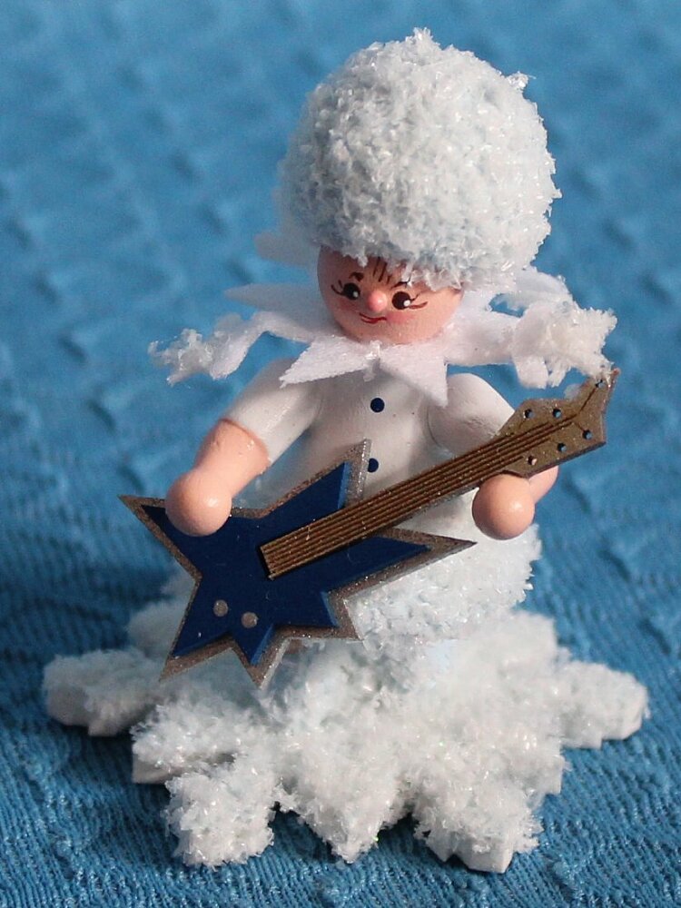 Schneeflöckchen mit E-Gitarre - vorrätig 1 Stück